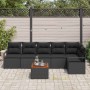 Conjunto de sofá de jardín 7 pcs Negro en Sofás de exterior | Comprar online en Foru.es