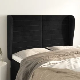 Kopfteil mit Ohren aus schwarzem Samt, 147 x 23 x 118/128 cm von vidaXL, Kopf- und Fußteile - Ref: Foro24-3118146, Preis: 94,...