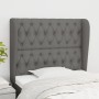Cabecero con orejas de tela gris oscuro 93x23x118/128 cm de vidaXL, Cabeceros y pies de cama - Ref: Foro24-3118275, Precio: 8...