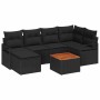 Conjunto de sofá de jardín 7 pcs Negro en Sofás de exterior | Comprar online en Foru.es