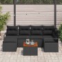 Conjunto de sofá de jardín 7 pcs Negro en Sofás de exterior | Comprar online en Foru.es