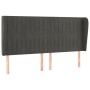 Cabecero con orejas de terciopelo gris oscuro 183x23x118/128 cm de vidaXL, Cabeceros y pies de cama - Ref: Foro24-3118255, Pr...
