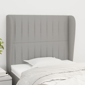 Cabecero con orejas de tela gris claro 93x23x118/128 cm de vidaXL, Cabeceros y pies de cama - Ref: Foro24-3118176, Precio: 71...