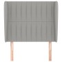 Cabecero con orejas de tela gris claro 93x23x118/128 cm de vidaXL, Cabeceros y pies de cama - Ref: Foro24-3118176, Precio: 71...