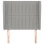 Kopfteil mit hellgrauen Stoffohren 93x23x118/128 cm von vidaXL, Kopf- und Fußteile - Ref: Foro24-3118176, Preis: 64,32 €, Rab...