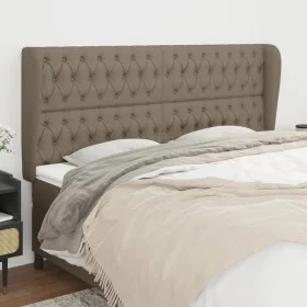 Cabecero con orejas de tela gris taupe 183x23x118/128 cm de vidaXL, Cabeceros y pies de cama - Ref: Foro24-3118310, Precio: 1...