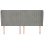 Cabecero con orejas de terciopelo gris claro 203x23x118/128 cm de vidaXL, Cabeceros y pies de cama - Ref: Foro24-3118260, Pre...