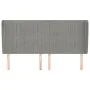 Headboard with light gray velvet ears 203x23x118/128 cm by vidaXL, Headboards and footboards - Ref: Foro24-3118260, Price: 14...