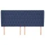 Kopfteil mit blauen Stoffohren 203x23x118/128 cm von vidaXL, Kopf- und Fußteile - Ref: Foro24-3118320, Preis: 154,59 €, Rabat...