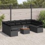 Conjunto de sofá de jardín 10 pcs Negro en Sofás de exterior | Comprar online en Foru.es