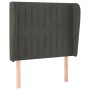 Cabecero con orejas de terciopelo gris oscuro 103x23x118/128 cm de vidaXL, Cabeceros y pies de cama - Ref: Foro24-3118237, Pr...