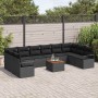 Conjunto de sofá de jardín 11 pcs Negro en Sofás de exterior | Comprar online en Foru.es