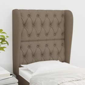 Cabecero con orejas de tela gris taupe 83x23x118/128 cm de vidaXL, Cabeceros y pies de cama - Ref: Foro24-3118270, Precio: 96...