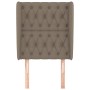 Cabecero con orejas de tela gris taupe 83x23x118/128 cm de vidaXL, Cabeceros y pies de cama - Ref: Foro24-3118270, Precio: 96...