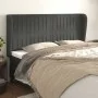 Headboard with dark gray velvet ears 203x23x118/128 cm by vidaXL, Headboards and footboards - Ref: Foro24-3118261, Price: 134...