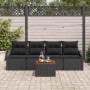 Conjunto de sofás de jardín 5 pcs Negro ratán sintético en Sofás de exterior | Comprar online en Foru.es