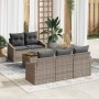 Conjunto de sofás de jardín 6 pcs Gris ratán sintético en Sofás de exterior | Comprar online en Foru.es