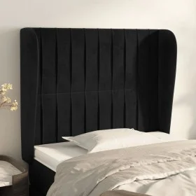 Headboard with black velvet ears 93x23x118/128 cm by vidaXL, Headboards and footboards - Ref: Foro24-3118232, Price: 88,74 €,...