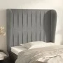 Headboard with light gray velvet ears 93x23x118/128 cm by vidaXL, Headboards and footboards - Ref: Foro24-3118230, Price: 79,...