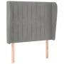 Headboard with light gray velvet ears 93x23x118/128 cm by vidaXL, Headboards and footboards - Ref: Foro24-3118230, Price: 79,...