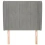 Headboard with light gray velvet ears 93x23x118/128 cm by vidaXL, Headboards and footboards - Ref: Foro24-3118230, Price: 79,...