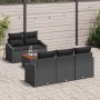 Conjunto de sofás de jardín 6 pcs Negro ratán sintético en Sofás de exterior | Comprar online en Foru.es