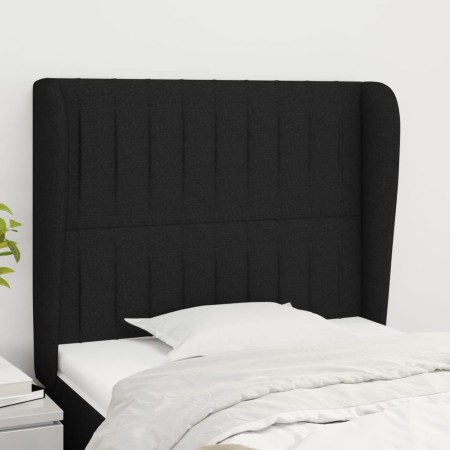 Cabecero con orejas de tela negro 93x23x118/128 cm de vidaXL, Cabeceros y pies de cama - Ref: Foro24-3118178, Precio: 69,77 €...