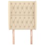 Cabecero con orejas de tela color crema 83x23x118/128 cm de vidaXL, Cabeceros y pies de cama - Ref: Foro24-3118271, Precio: 1...