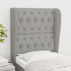 Cabecero con orejas de tela gris claro 83x23x118/128 cm de vidaXL, Cabeceros y pies de cama - Ref: Foro24-3118266, Precio: 87...