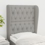 Cabecero con orejas de tela gris claro 83x23x118/128 cm de vidaXL, Cabeceros y pies de cama - Ref: Foro24-3118266, Precio: 87...