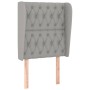 Cabecero con orejas de tela gris claro 83x23x118/128 cm de vidaXL, Cabeceros y pies de cama - Ref: Foro24-3118266, Precio: 87...