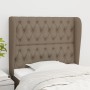 Cabecero con orejas de tela gris taupe 103x23x118/128 cm de vidaXL, Cabeceros y pies de cama - Ref: Foro24-3118286, Precio: 1...