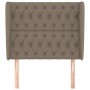 Cabecero con orejas de tela gris taupe 103x23x118/128 cm de vidaXL, Cabeceros y pies de cama - Ref: Foro24-3118286, Precio: 1...