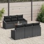 Conjunto de sofás de jardín 7 pcs Negro ratán sintético en Sofás de exterior | Comprar online en Foru.es