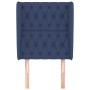 Cabecero con orejas de tela azul 83x23x118/128 cm de vidaXL, Cabeceros y pies de cama - Ref: Foro24-3118272, Precio: 89,61 €,...