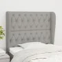 Headboard with light gray fabric ears 103x23x118/128 cm by vidaXL, Headboards and footboards - Ref: Foro24-3118282, Price: 79...