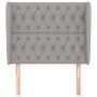 Cabecero con orejas de tela gris claro 103x23x118/128 cm de vidaXL, Cabeceros y pies de cama - Ref: Foro24-3118282, Precio: 8...