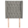 Cabecero con orejas de terciopelo gris claro 83x23x118/128 cm de vidaXL, Cabeceros y pies de cama - Ref: Foro24-3118322, Prec...