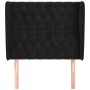 Cabecero con orejas de terciopelo negro 103x23x118/128 cm de vidaXL, Cabeceros y pies de cama - Ref: Foro24-3118336, Precio: ...