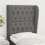 Cabecero con orejas de tela gris oscuro 83x23x118/128 cm de vidaXL, Cabeceros y pies de cama - Ref: Foro24-3118267, Precio: 8...