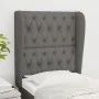 Headboard with dark gray fabric ears 83x23x118/128 cm by vidaXL, Headboards and footboards - Ref: Foro24-3118267, Price: 85,3...