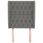 Cabecero con orejas de tela gris oscuro 83x23x118/128 cm de vidaXL, Cabeceros y pies de cama - Ref: Foro24-3118267, Precio: 8...