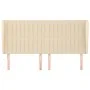 Headboard with cream fabric ears 183x23x118/128 cm by vidaXL, Headboards and footboards - Ref: Foro24-3118213, Price: 148,83 ...