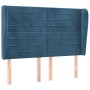 Cabecero con orejas de terciopelo azul oscuro 147x23x118/128 cm de vidaXL, Cabeceros y pies de cama - Ref: Foro24-3118148, Pr...