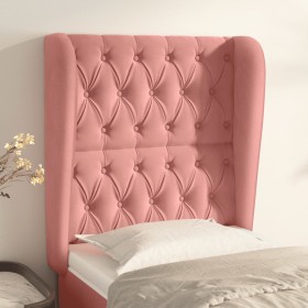 Cabecero con orejas de terciopelo rosa 83x23x118/128 cm de vidaXL, Cabeceros y pies de cama - Ref: Foro24-3118327, Precio: 92...