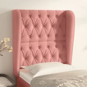 Headboard with pink velvet ears 83x23x118/128 cm by vidaXL, Headboards and footboards - Ref: Foro24-3118327, Price: 90,62 €, ...