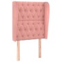 Cabecero con orejas de terciopelo rosa 83x23x118/128 cm de vidaXL, Cabeceros y pies de cama - Ref: Foro24-3118327, Precio: 92...