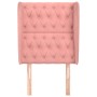 Cabecero con orejas de terciopelo rosa 83x23x118/128 cm de vidaXL, Cabeceros y pies de cama - Ref: Foro24-3118327, Precio: 92...