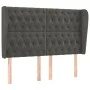 Headboard with dark gray velvet ears 147x23x118/128 cm by vidaXL, Headboards and footboards - Ref: Foro24-3118341, Price: 144...
