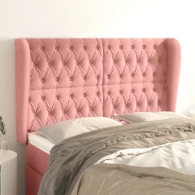 Kopfteil mit rosa Samtohren 163x23x118/128 cm von vidaXL, Kopf- und Fußteile - Ref: Foro24-3118351, Preis: 143,71 €, Rabatt: %